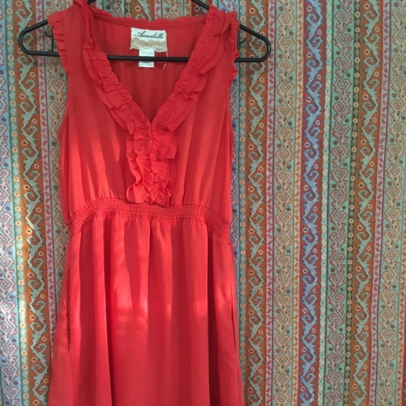 Coral sundress with pockets - Picture 2 of 3